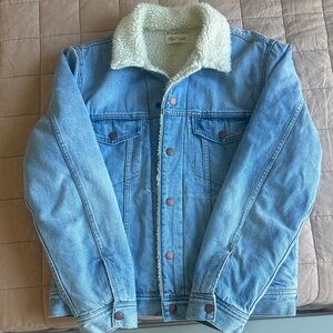 Madewell Light Blue Denim Jacket/Sherpa lined